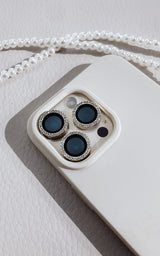 Luxury White Pearl iPhone Case Cover Pearl Lanyard Strap Phone Accessories