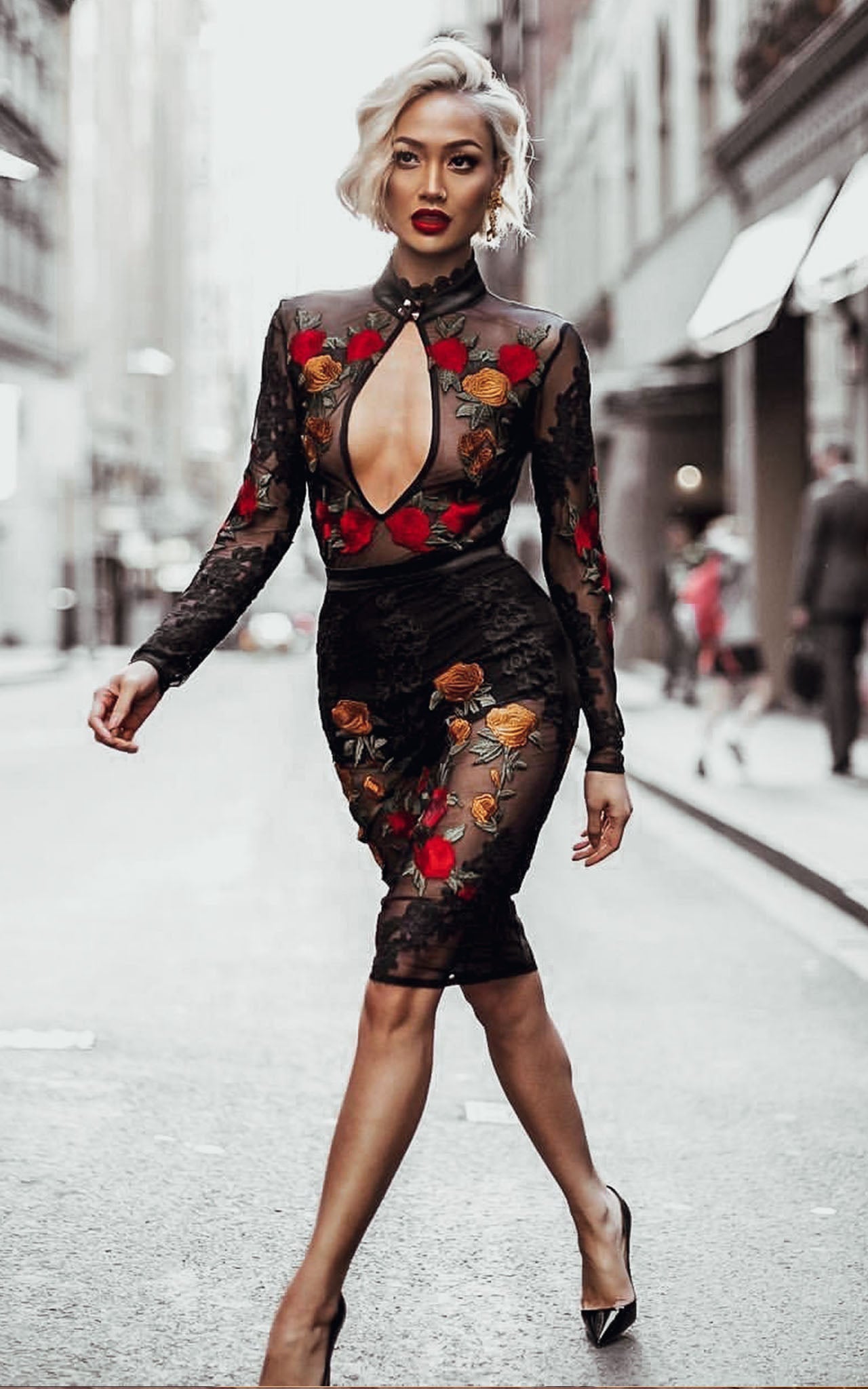 Sexy black sale sheer dress