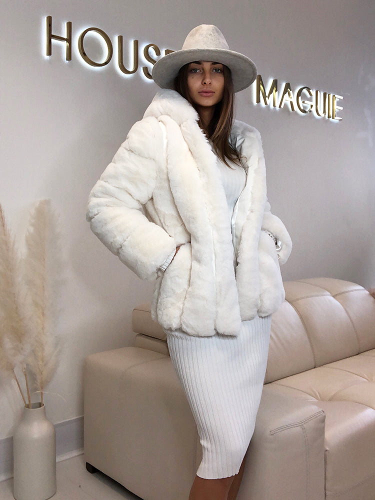 white coat fluffy