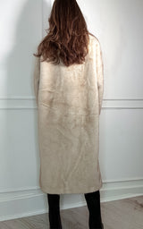 Keep your Cool Beige Premium Faux Fur Coat