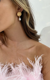 EARRINGS  accessories  shell earrings  shell accessories  seashell earrigs  pearl drop earrings