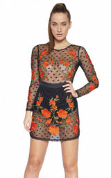 DOLCE VITA BLACK POLKA DOT SHEER EMBROIDERY DRESS & SHORTIES