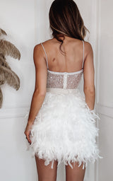 Strapless bustier party dress for hen party celebration