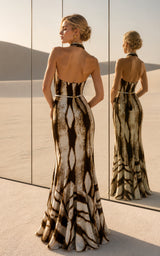 Luxury resort wear animal print maxi dress for holidays