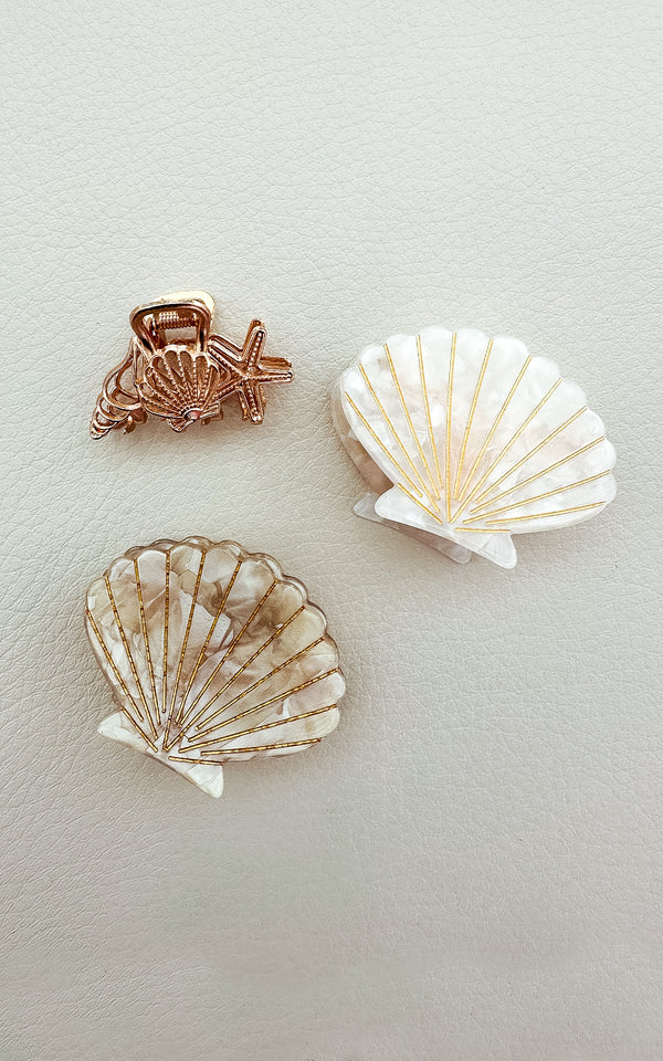 Mermaid Seashell Hair Clips