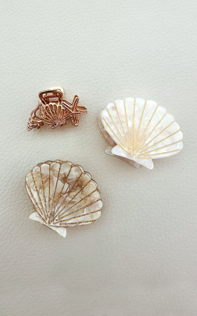 Mermaid Seashell Hair Clips