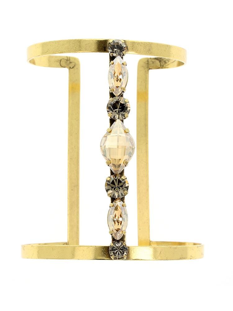 EVA SWAROVSKI GOLD CUFF BRACELET - HOUSE OF MAGUIE     
