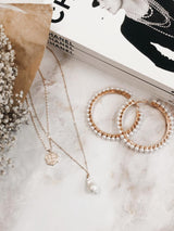 Vintage Pearls Hoops, Wedding Fashion Jewellery, Bohemian Fashion Jewellery, Hoops, Vintage Hoops