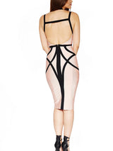 JAIRA ROSE DEEP V BACKLESS BANDAGE DRESS - HOUSE OF MAGUIE     