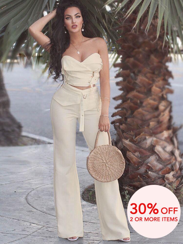 MARTINEZ LATTE RESORT SCUBA CREPE BIKER TOP
