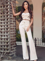MARTINEZ LATTE RESORT SCUBA CREPE BIKER TOP