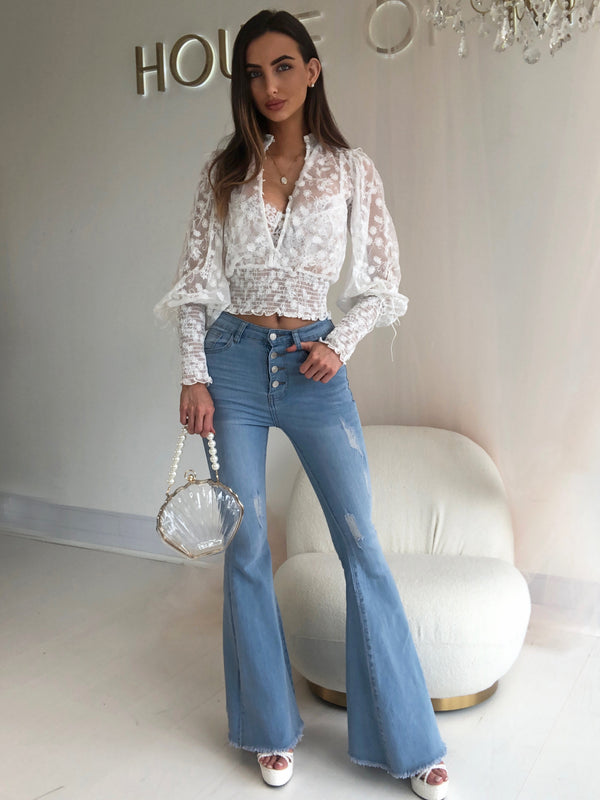 criteo  storeya  DENIM  flare trousers  LEGGINGS & TROUSERS  bottomless brunch outfits  NEW BOTTOMS  NEW  NEW ARRIVAL  NEW ARRIVALS  NEW IN