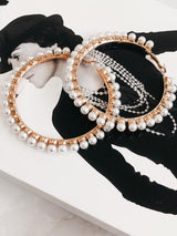 Vintage Pearls Hoops, Wedding Fashion Jewellery, Bohemian Fashion Jewellery, Hoops, Vintage Hoops