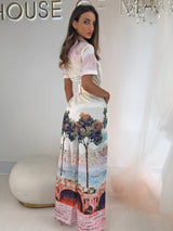 summer outfit  tropical jumpsuit  green jumpsuit  flare jumpsuit  summer flare jumpsuits  Jumpsuits  JUMPSUIT  NEW JUMPSUITS & CATSUITS  NEW ARRIVAL  NEW DRESSES  NEW IN  NEW ARRIVALS